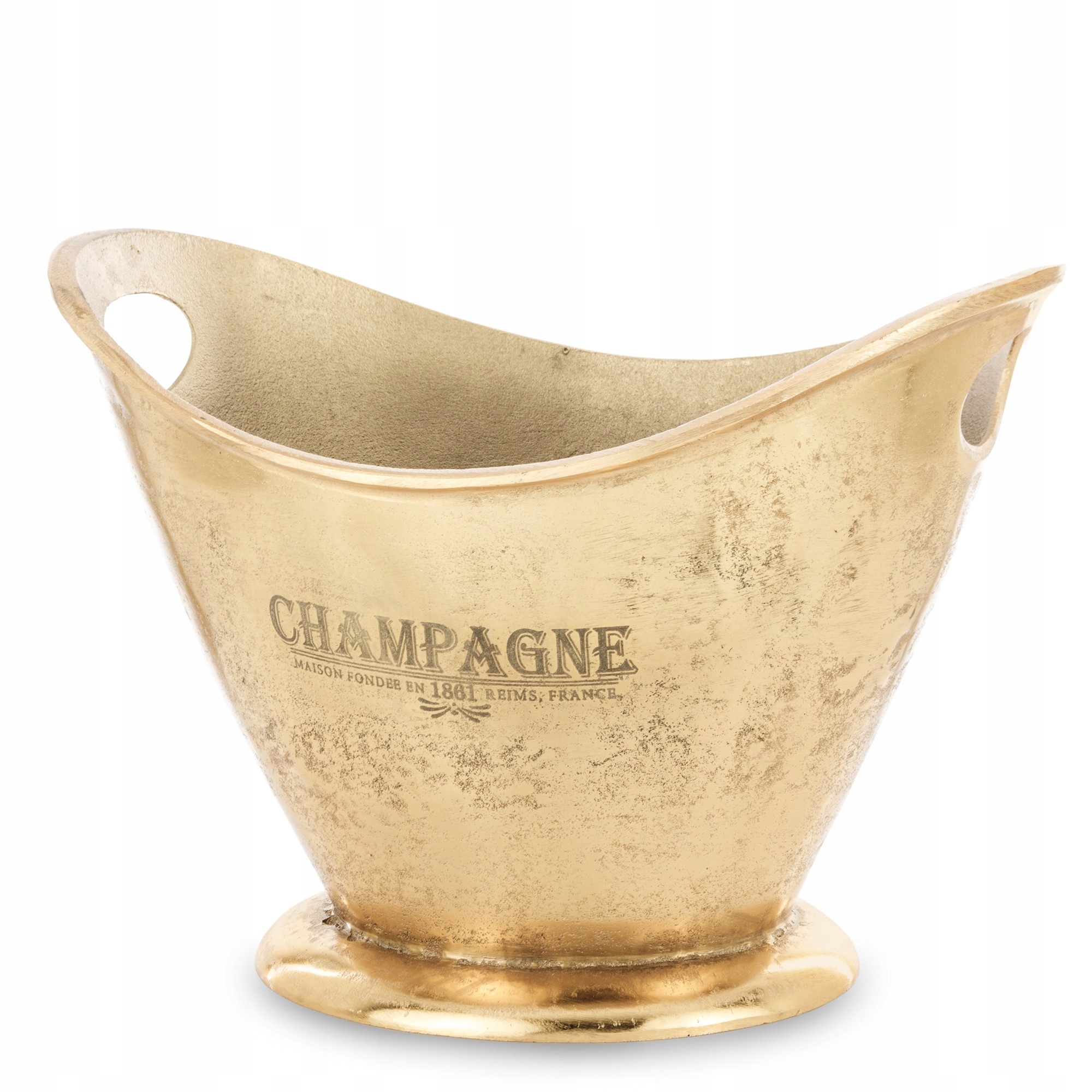 Chladič na ľad, šampanské, zlaté vedro, nádoba na ľad