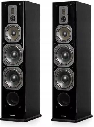 Kolumny Podłogowe Stereo Dynavoice DF-8 II Generacja Czarne 8" Wstęgowe