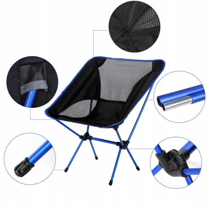 KRZESŁO TURYSTYCZNE SKŁADANE WĘDKARSKIE KEMPINGOWE SOLIDNE LEKKIE POKROWIEC Marka Domidekor