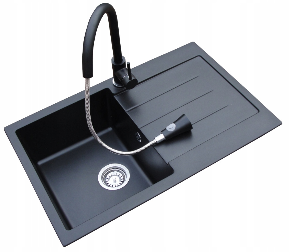 

Zlew Zlewozmywak Granitowy + Bateria + Syfon