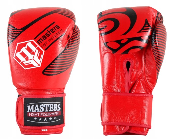 RĘKAWICE BOKSERSKIE SKÓRZANE MASTERS RBT-RED 12 OZ