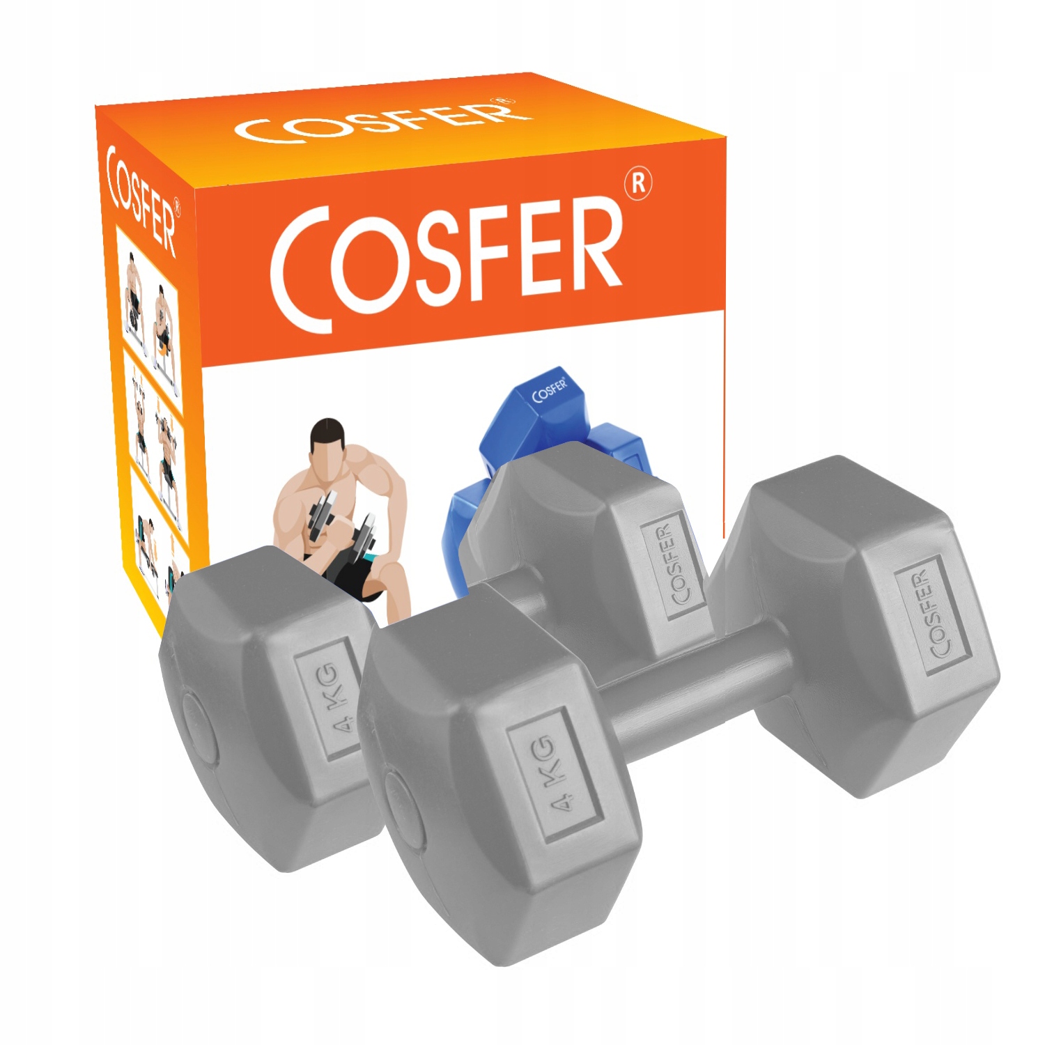 

Zestaw Hantli 2x4kg Hantelki Ciężarki Fitness 8kg