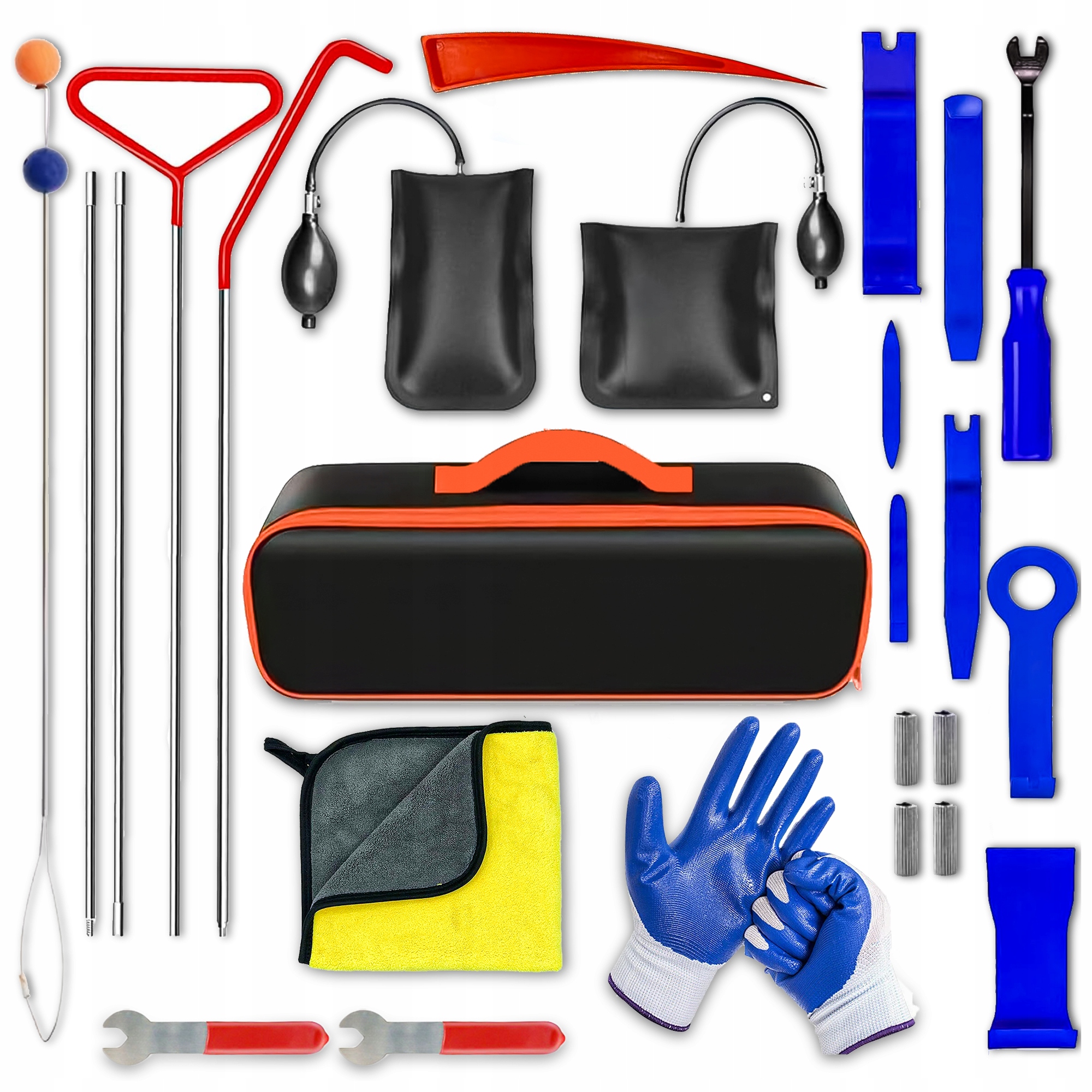 Awaryjne Otwieranie Auta Busa Drzwi Profesjonalny Zestaw XXL 26 Elementów