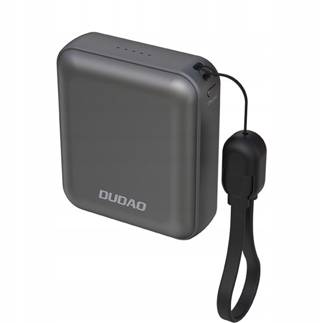 Powerbank K22+ 10000mAh z zawieszką kablem 22.5W Usb-c szary
