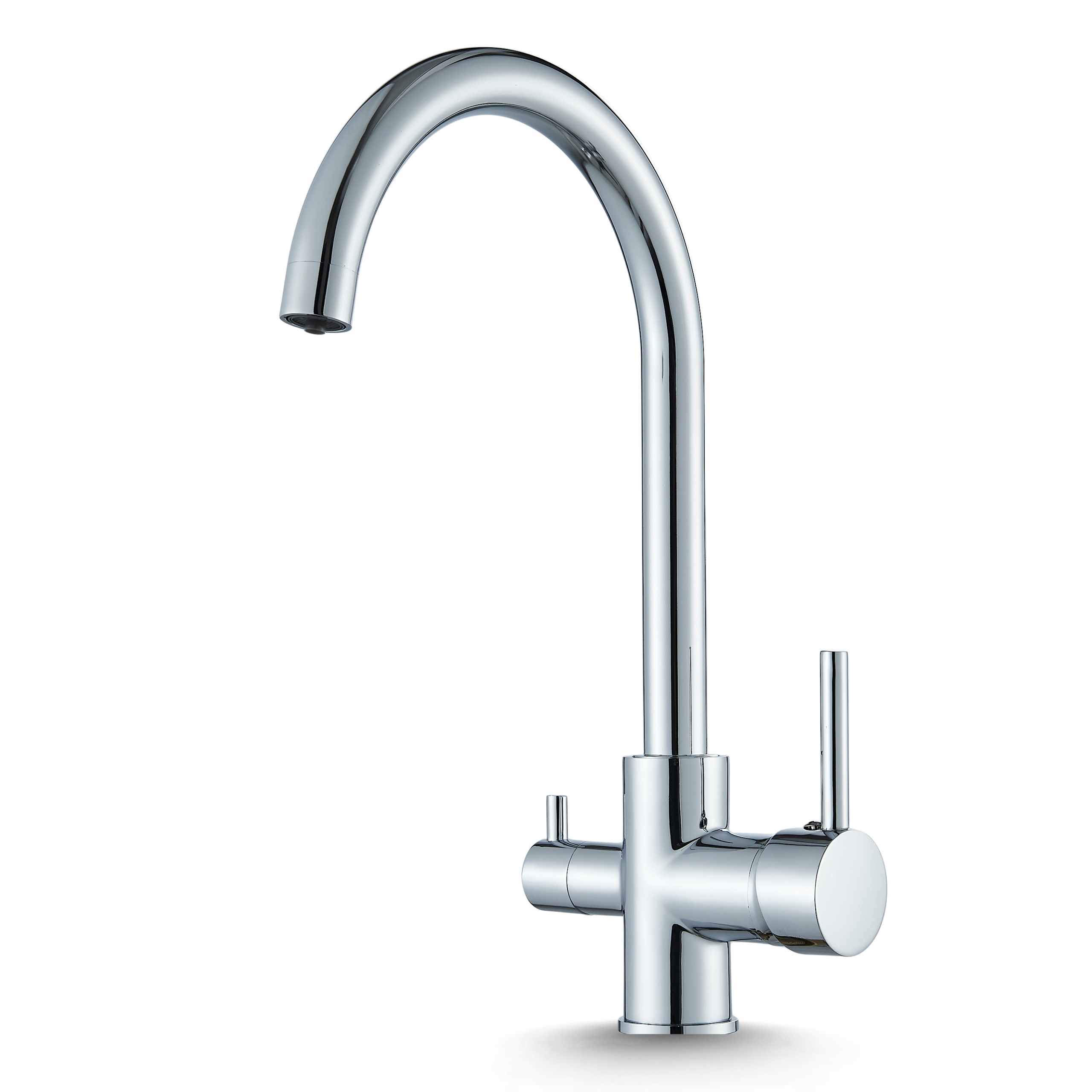 Kohútik Na Filter Vody Kuchynský Trojcestný Chróm Otočný Výtokový Stojan Pzh