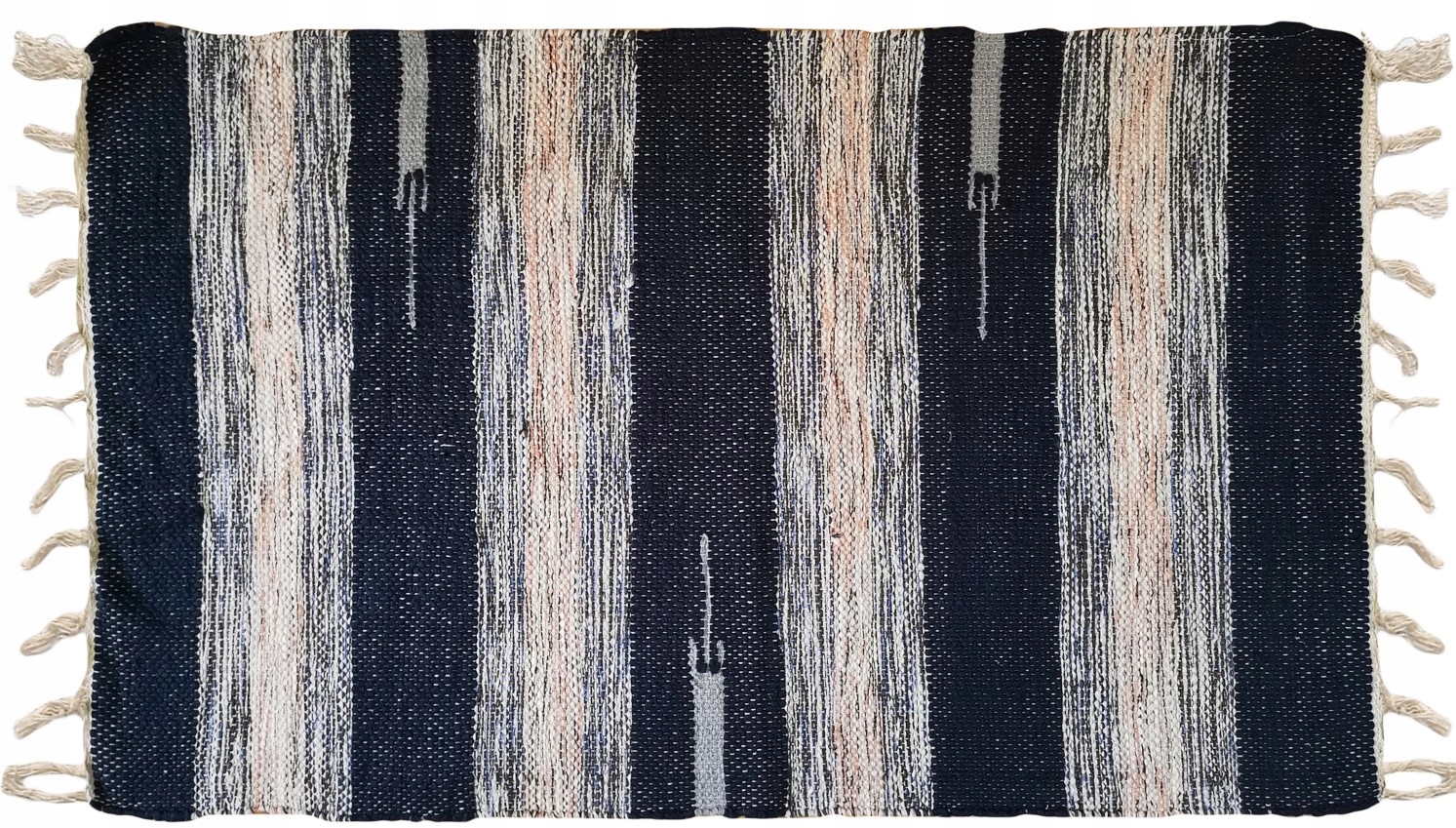 

Chodnik z frędzlami boho 100% bawełna ciemny mix