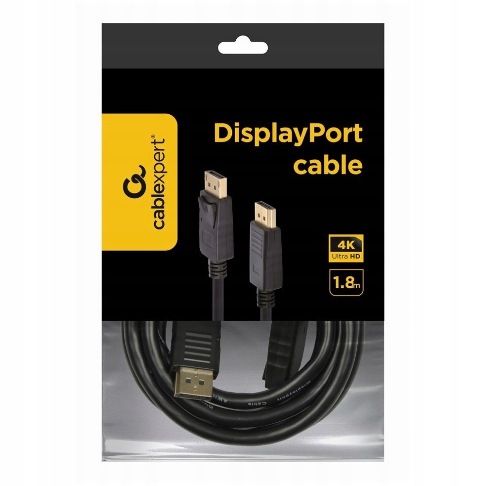 Kabel Gembird DisplayPort - DisplayPort 1.8m czarny (CC-DP2-6)