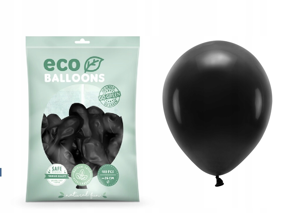 

Balony Eco 26cm czarne 100 szt Ekologiczne