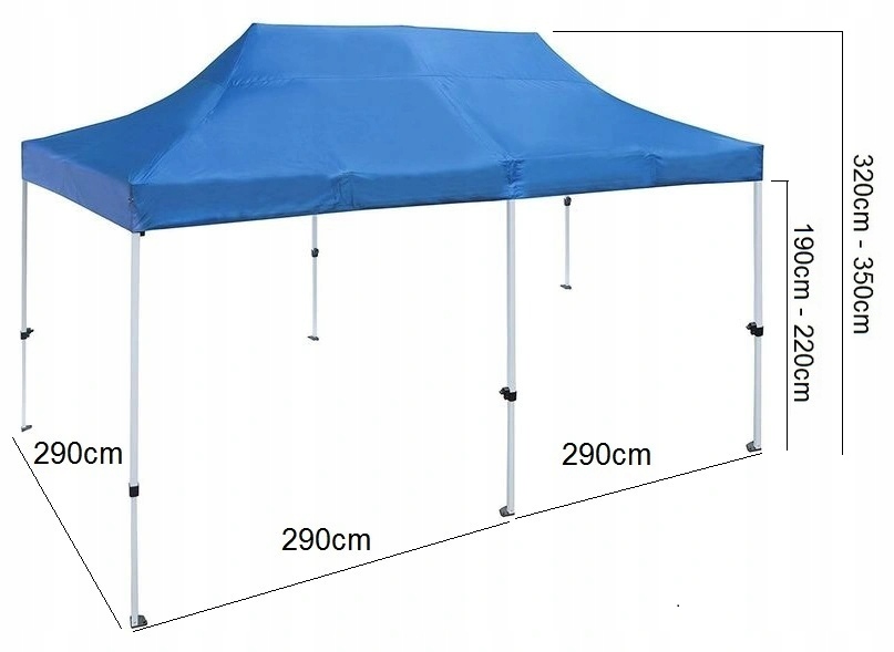 Profesjonalny namiot handlowy pawilon ogrodowy imprezowy 3x6m DUŻO KOLORÓW Szerokość 6 m