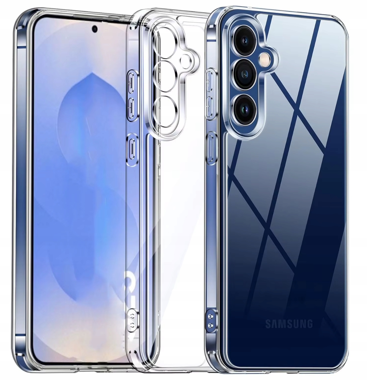 Etui Do Samsung Galaxy S25 Wzmacniane Clear Case 2MM Szkło 9H