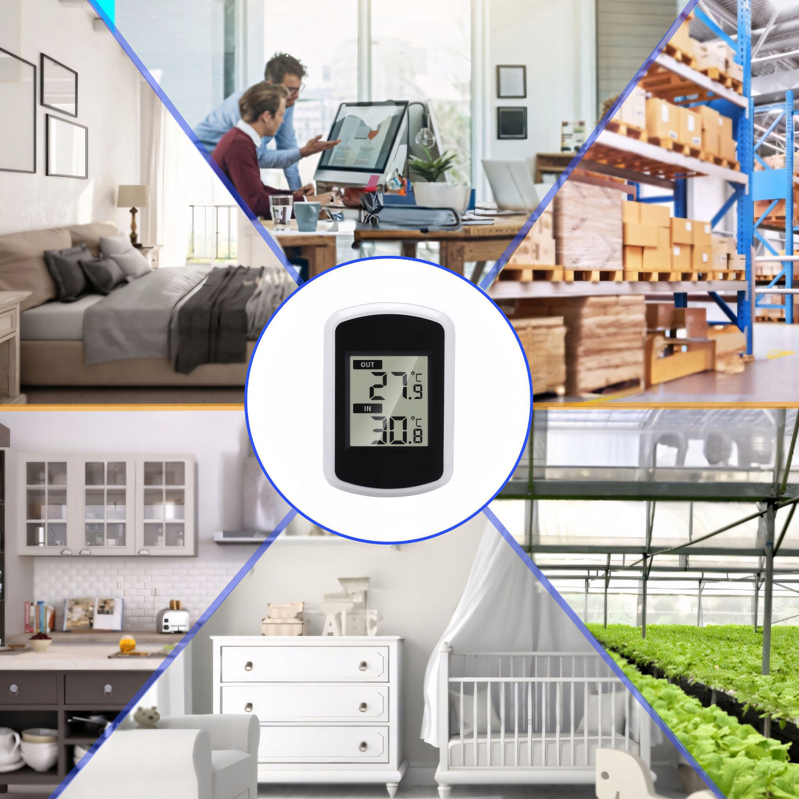 TERMOMETR STACJA POGODOWA POGODY HIGROMETR ZEWNĘTRZNY WEWNĘTRZNY CZUJNIK Model E707