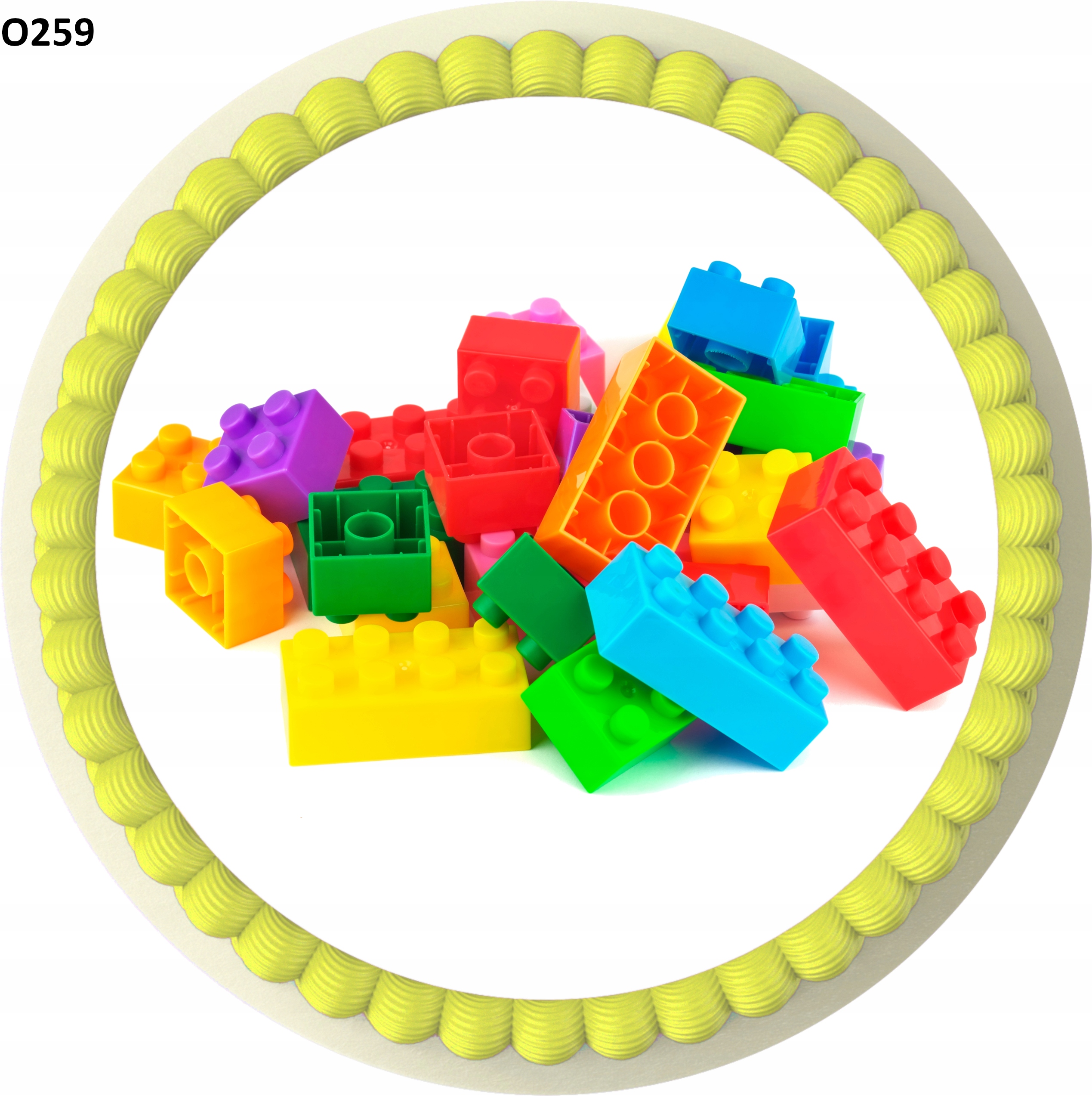 OPŁATEK OBRAZEK NA TORT KOLOROWE KLOCKI LEGO Nazwa handlowa OPŁATEK NA TORT