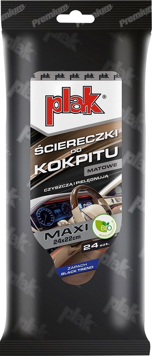 Plak Maxi Premium ściereczki do Kokpitu Matowe Black