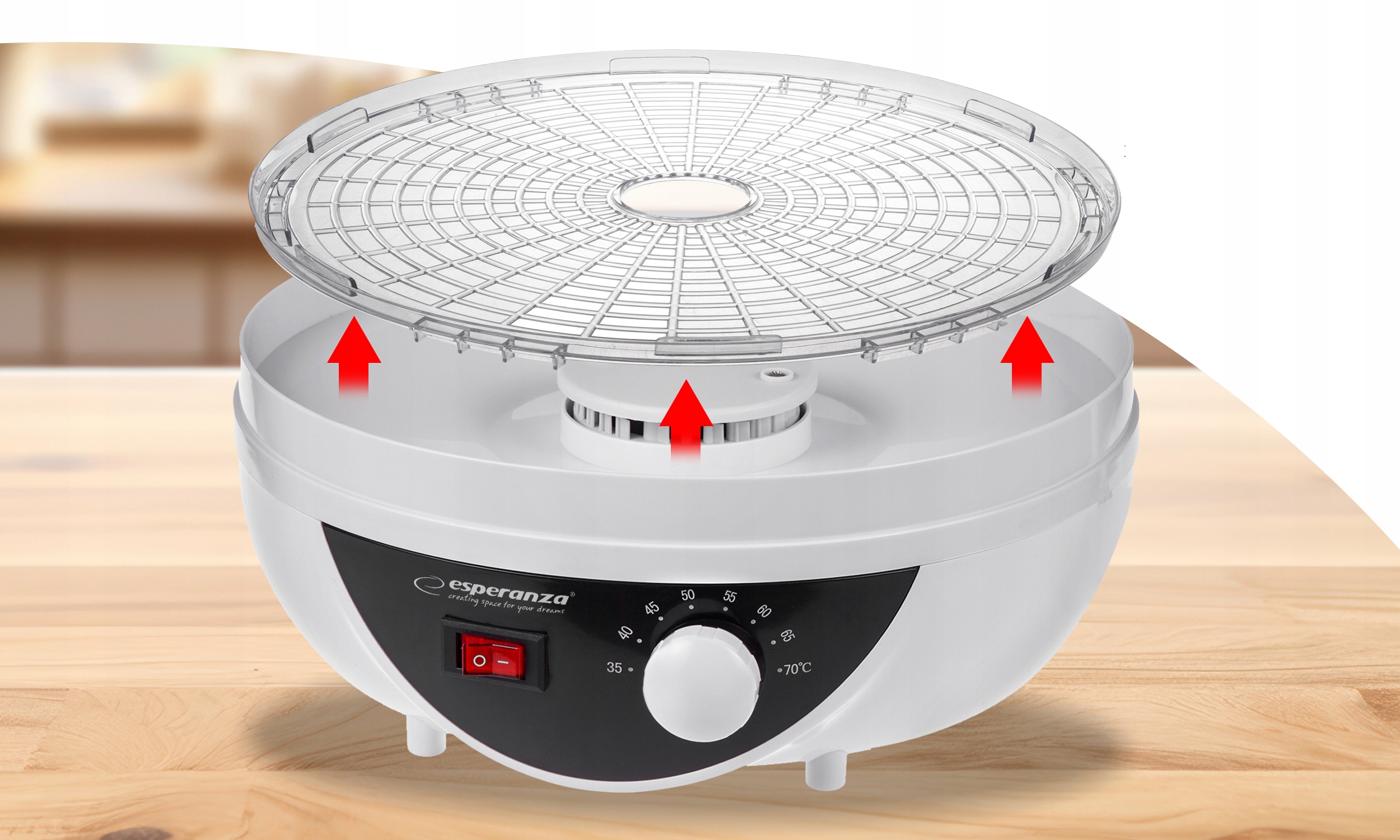 DUŻA MOCNA SUSZARKA DO GRZYBÓW OWOCÓW WARZYW ZIÓŁ 250W 5-SIT 8-PROGRAMÓW Marka Esperanza
