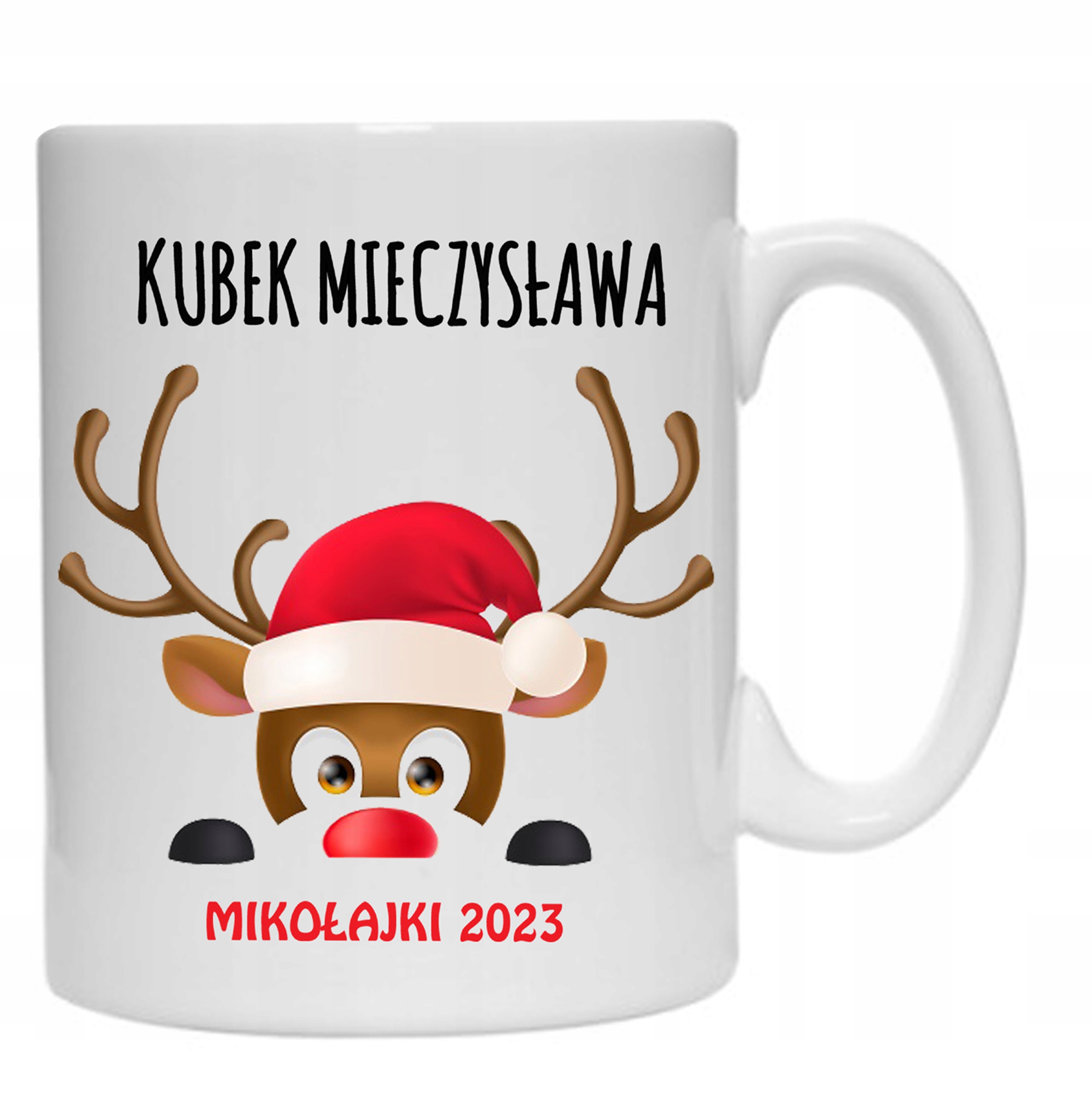 ŚWIĄTECZNY KUBEK NA MIKOŁAJKI GWIAZDKA + TWOJE IMIĘ