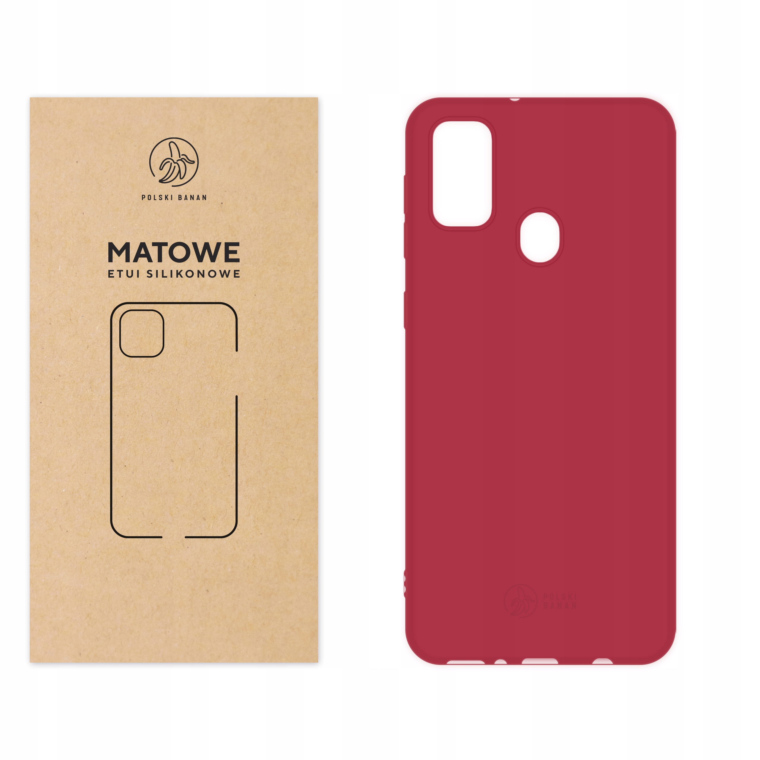 

Etui Matowe do Samsung M21 wiśniowe