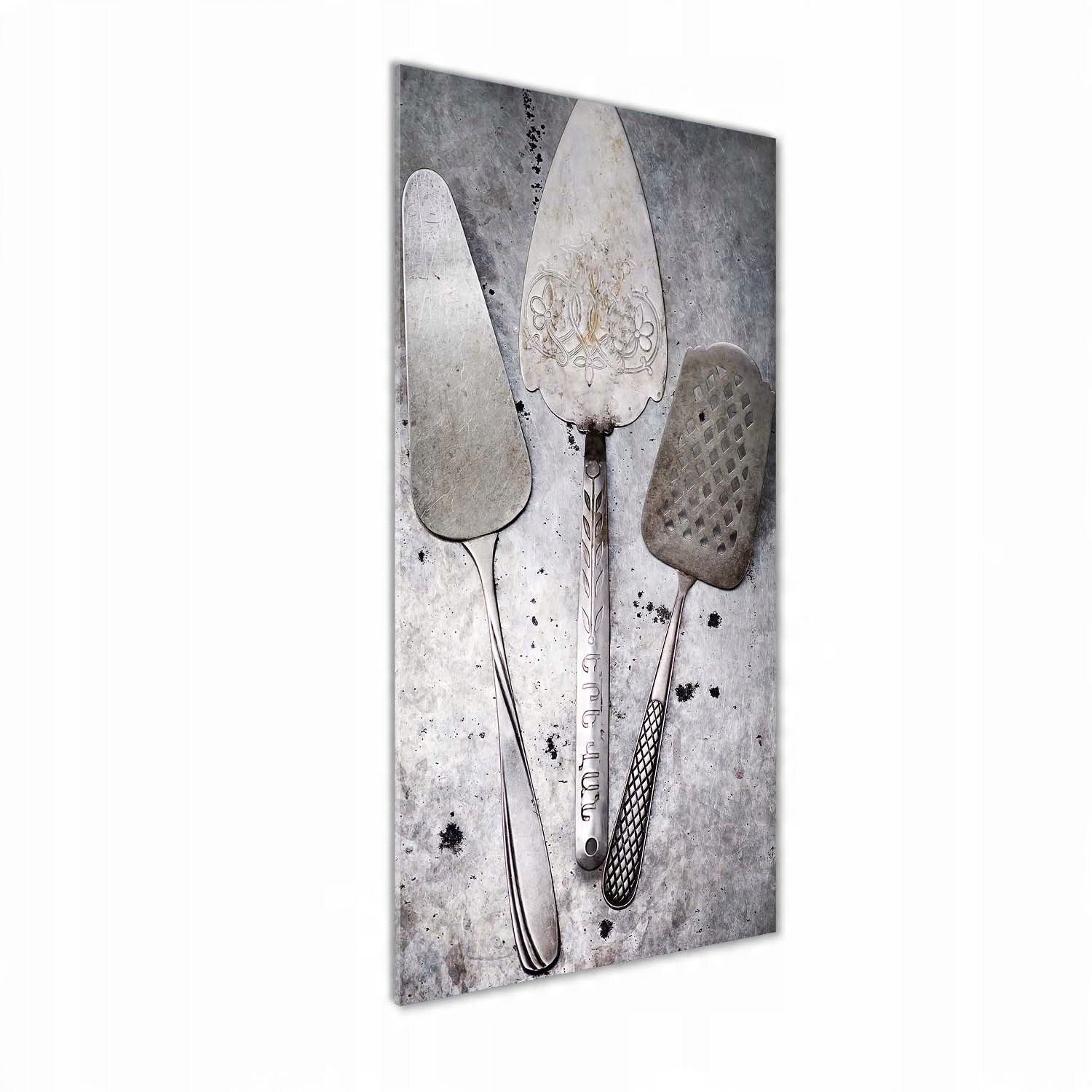 

Foto obraz szklany pionowy Metalowe sztućce 50x125
