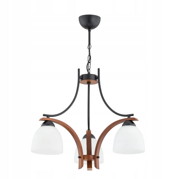 Klasický stylový lustr Bafia Dřevěný s kovovými prvky v obývacím pokoji