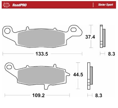 Brzdové Doštičky Moto Master Roadpro Kawasaki Vn 1500 Suzuki DL 1000 404205