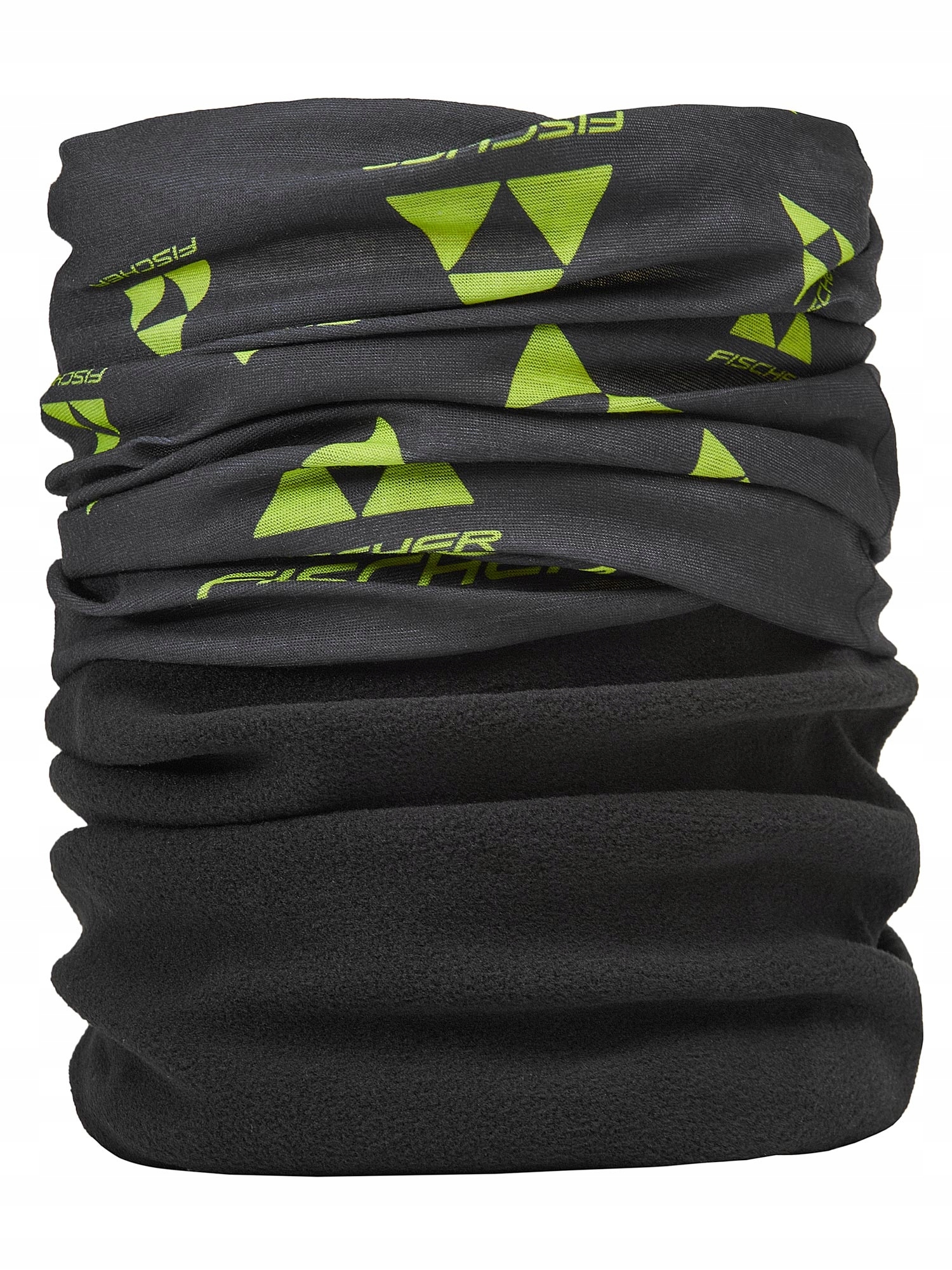 Bandana Komin z polarem Fischer Logo Fleece black neon yellow