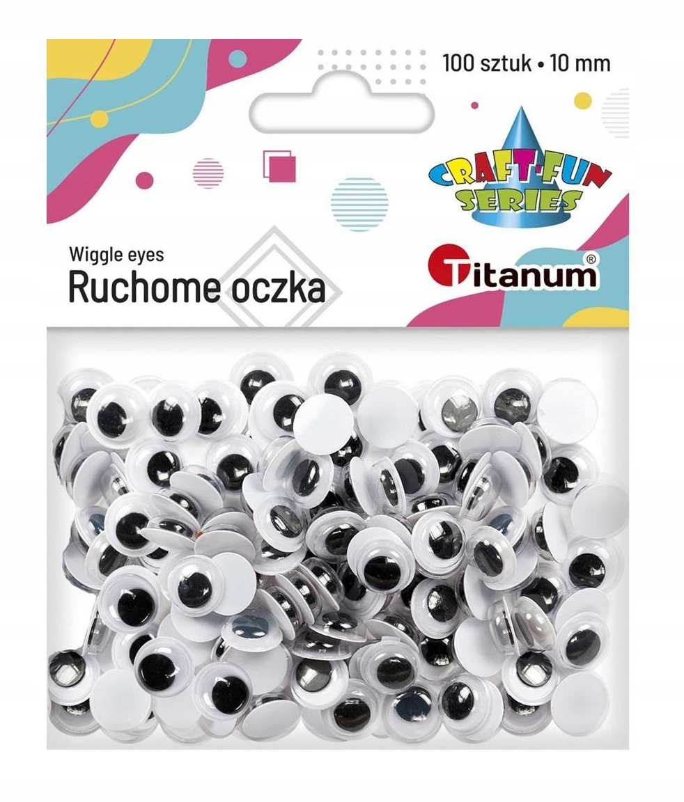 

Ruchome Oczka Dekoracyjne 100 Szt. 10MM Ozdoba