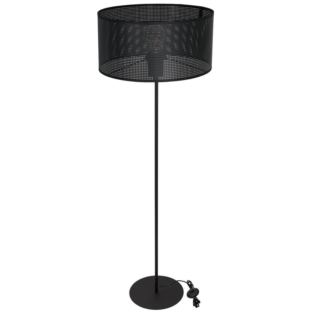 Stojací Lampa Podlahová Válec 40 CM Prolamovaná Loftová
