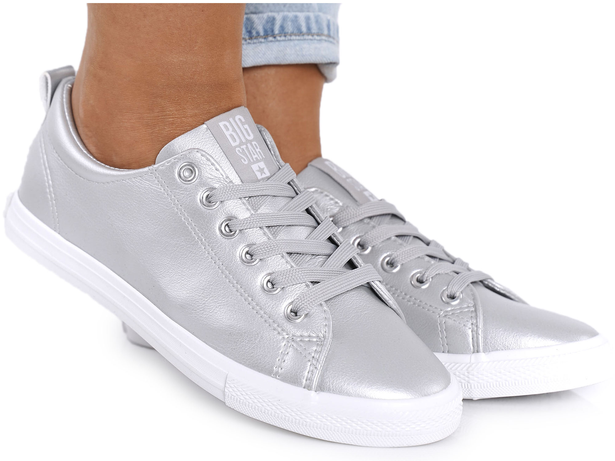 

Damskie Tenisówki Big Star HH274143 Srebrne 37