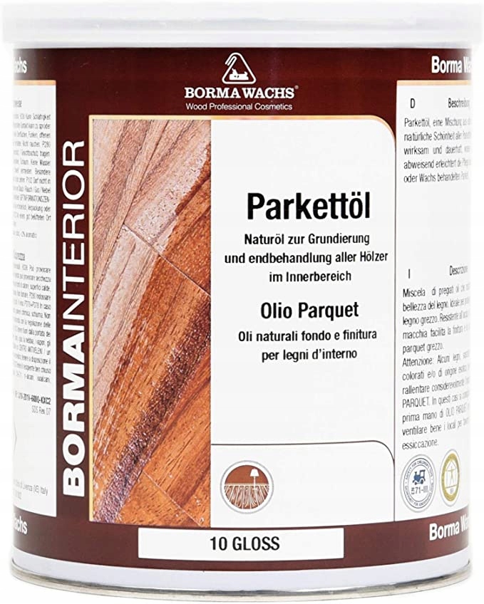 Olej na parkety a podlahu Bezfarebný Matný Borma 5L