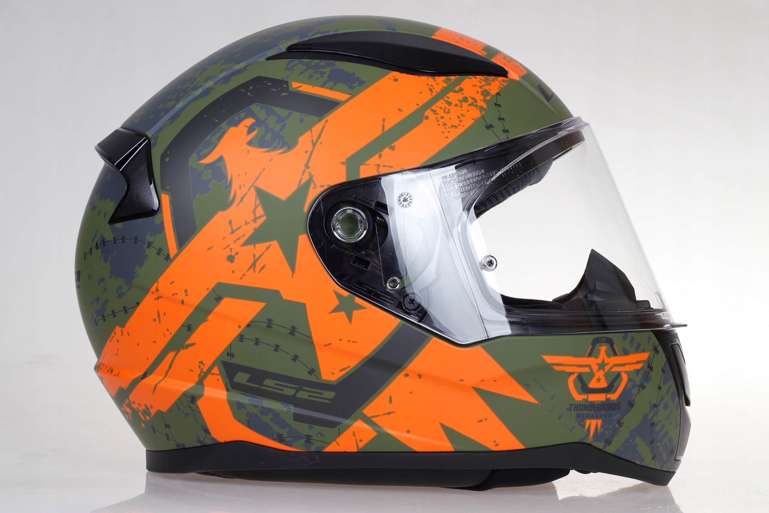 KASK MOTOCYKLOWY LS2 FF353 RAPID II Thunder Birds Orange SYSTEM PINLOCK Producent LS2