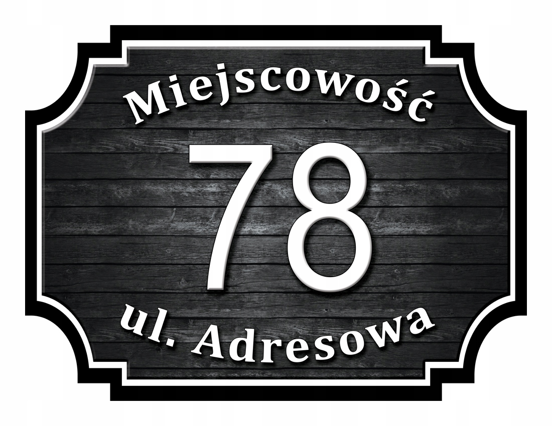 

Tabliczka Adresowa Adres Numer Dom ulica znak alu