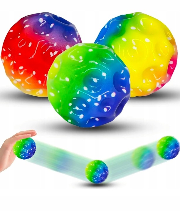 LOPTA JUMP BALL vysoko reflexná skokanská METEOR 62mm - 12 ks Vek dieťaťa od 3 rokov