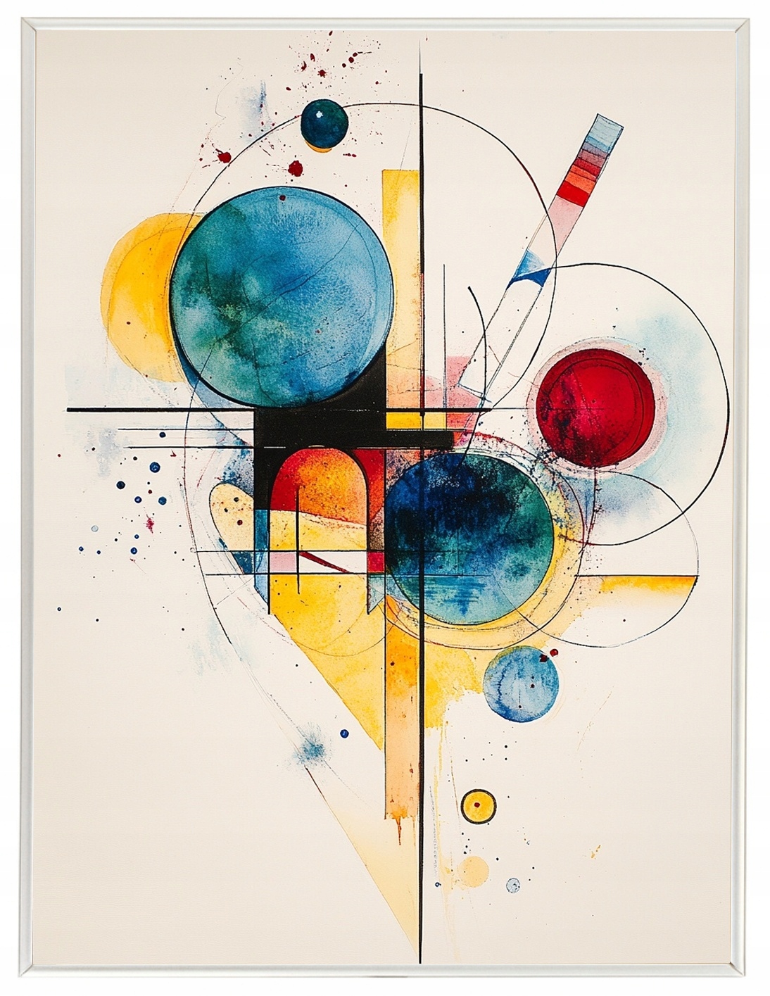 Plakát Rámeček Hliník Abstrakce Geometrie Bauhaus Kandinský Styl 60x80