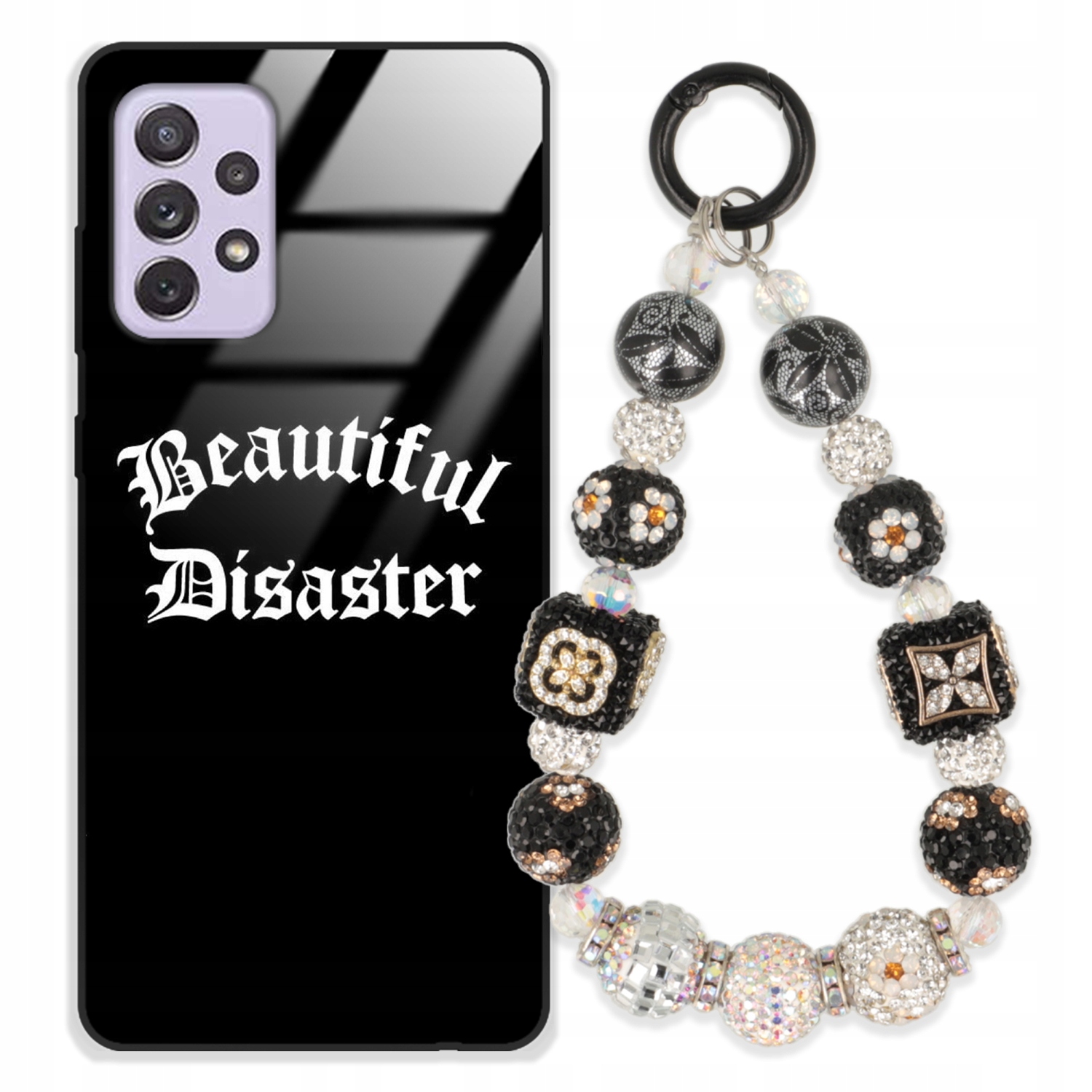 Puzdro Na Samsung A72 Case Glass Kľúčenka Elegantné Prémiový Dizajn Puzdra