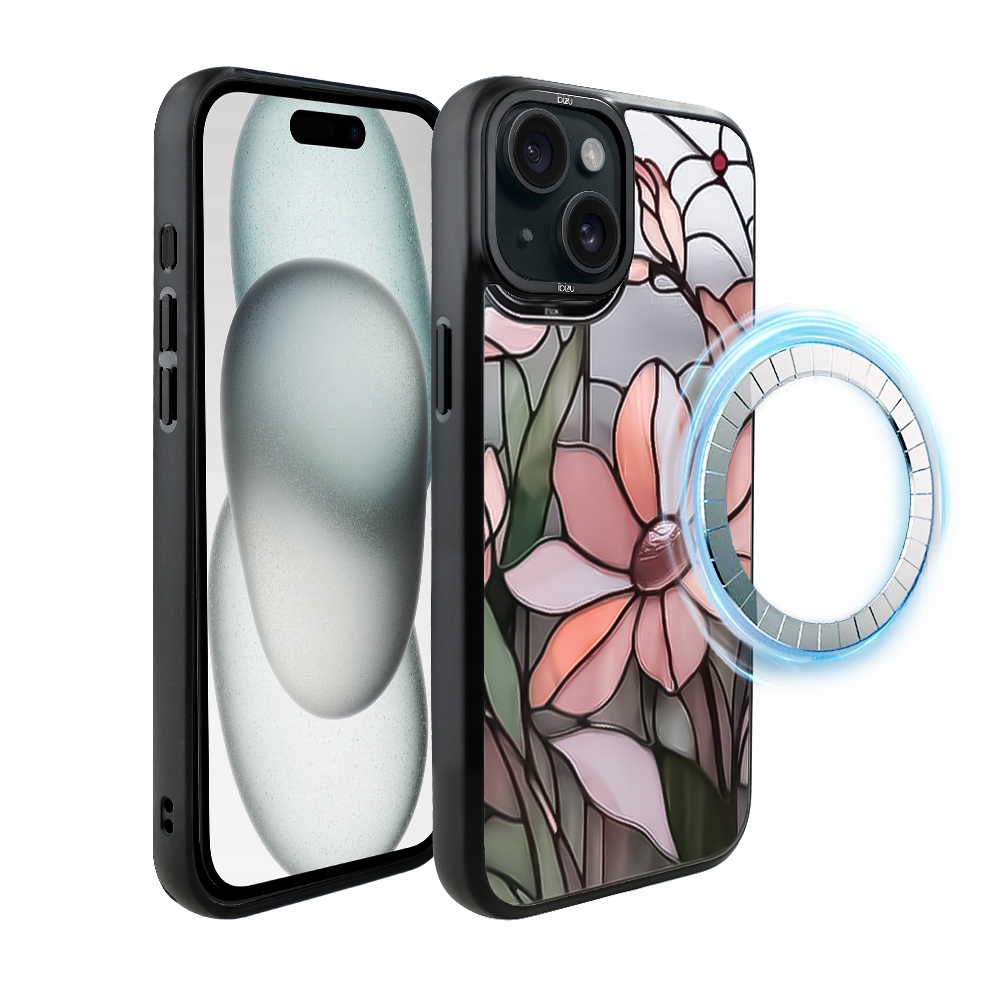 Pouzdro pro iPhone 15 Ibizu DropGuard Matt s MagSafe, růžová magnolie