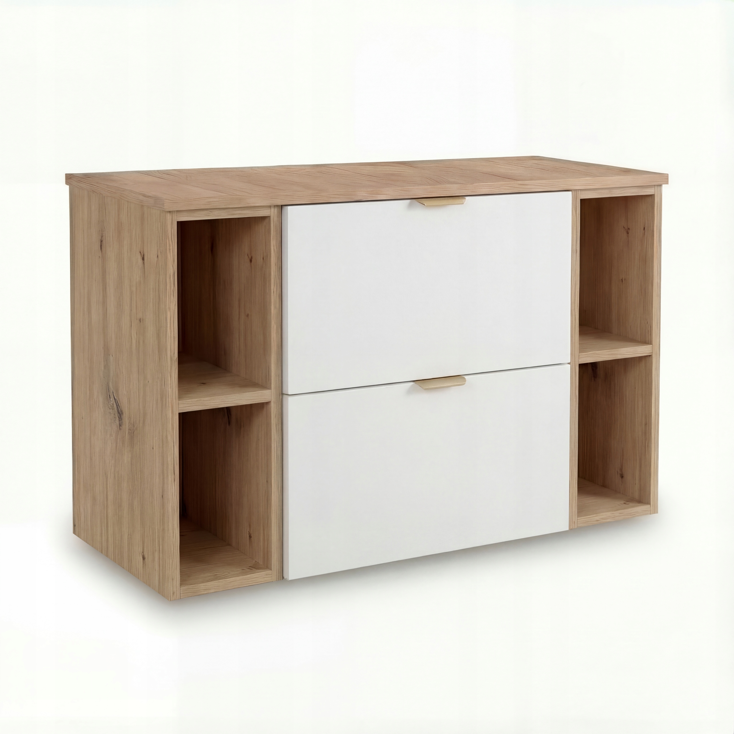 Skříňka pod umyvadlo 100 cm se 2 regály Bílá/Dub artisan Orio