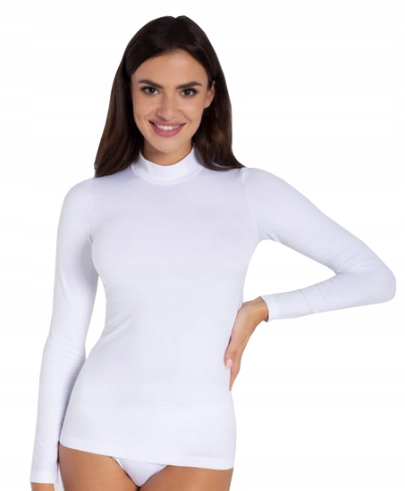 GATTA PÓŁGOLF Z DŁUGIM REKAWEM BEZSZWOWY BIAŁY XL Marka Gatta