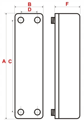 WYMIENNIK CIEPŁA SANITLINE 40 PŁYTOWY MOC 50kW 4x 1" Rodzaj wymiennik ciepła