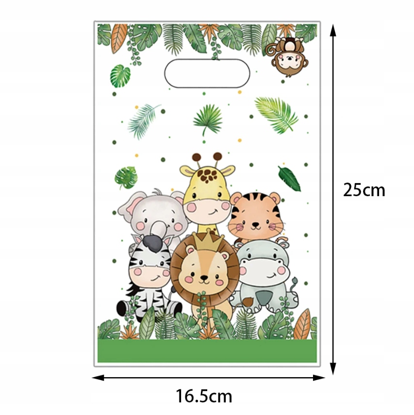 ZESTAW 30 WORECZKÓW SAFARI ZWIERZĘTA DO PAKOWANIA PREZENTÓW, UPOMINKÓW Marka bez marki