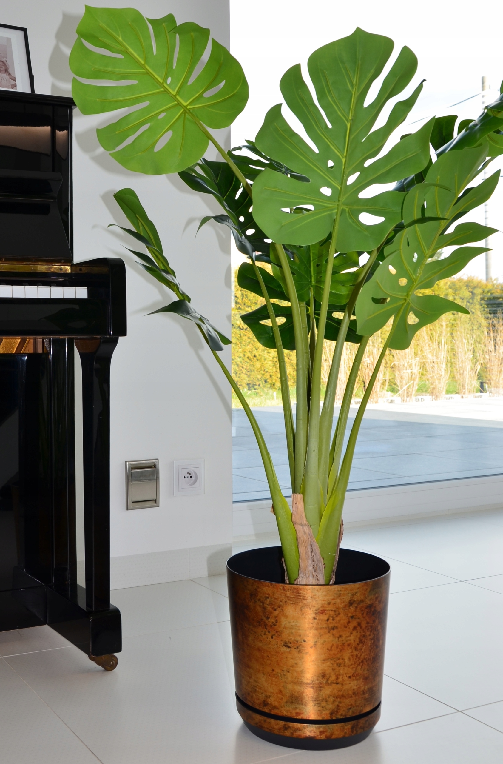 EFEKT pokryte rdzą złoto Rustykalny LOFT donica12 Kształt okrągły