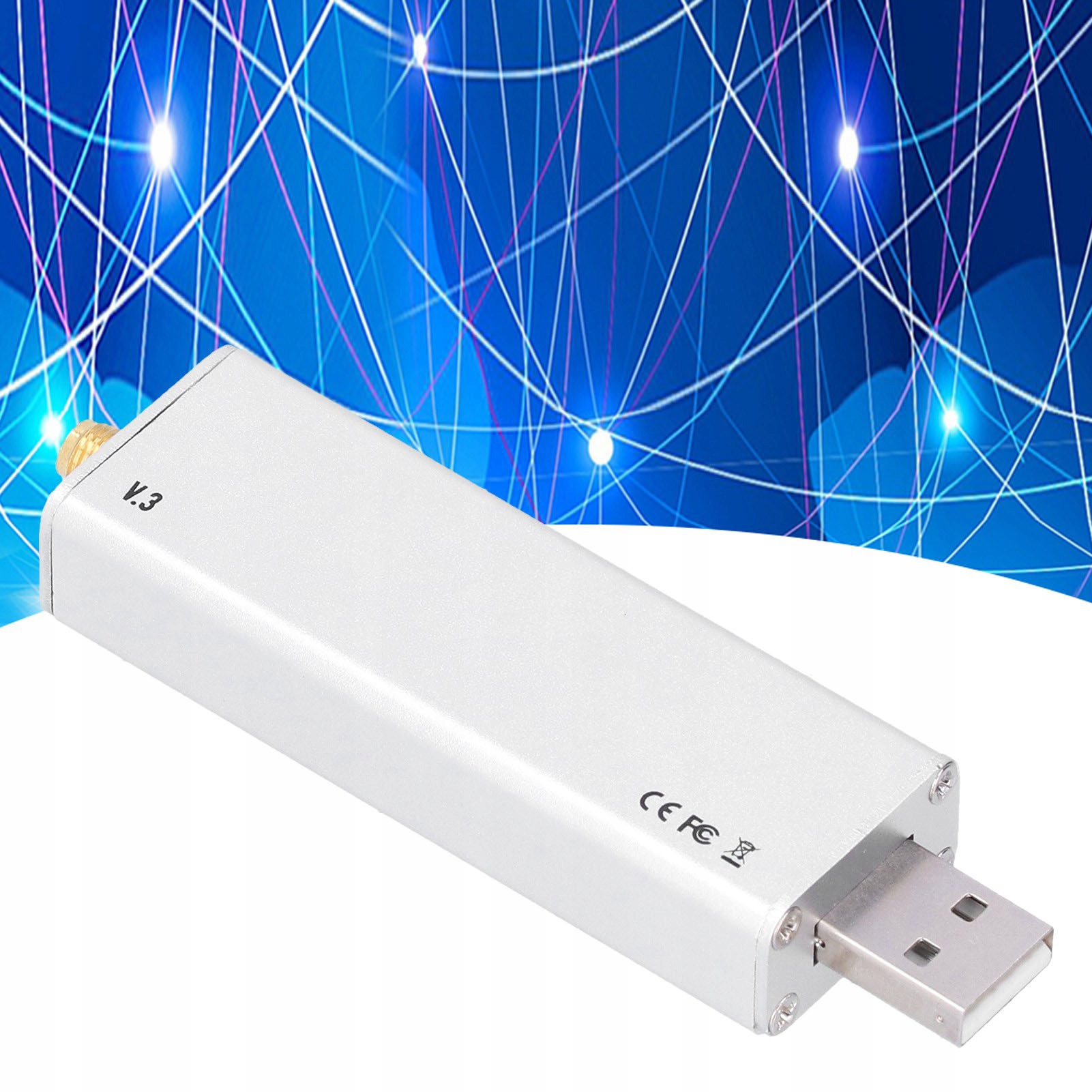 Odbiornik Radiowy Rtl-sdr V3 Radio 0,1MHz-1,9GHz Pełnopasmowy