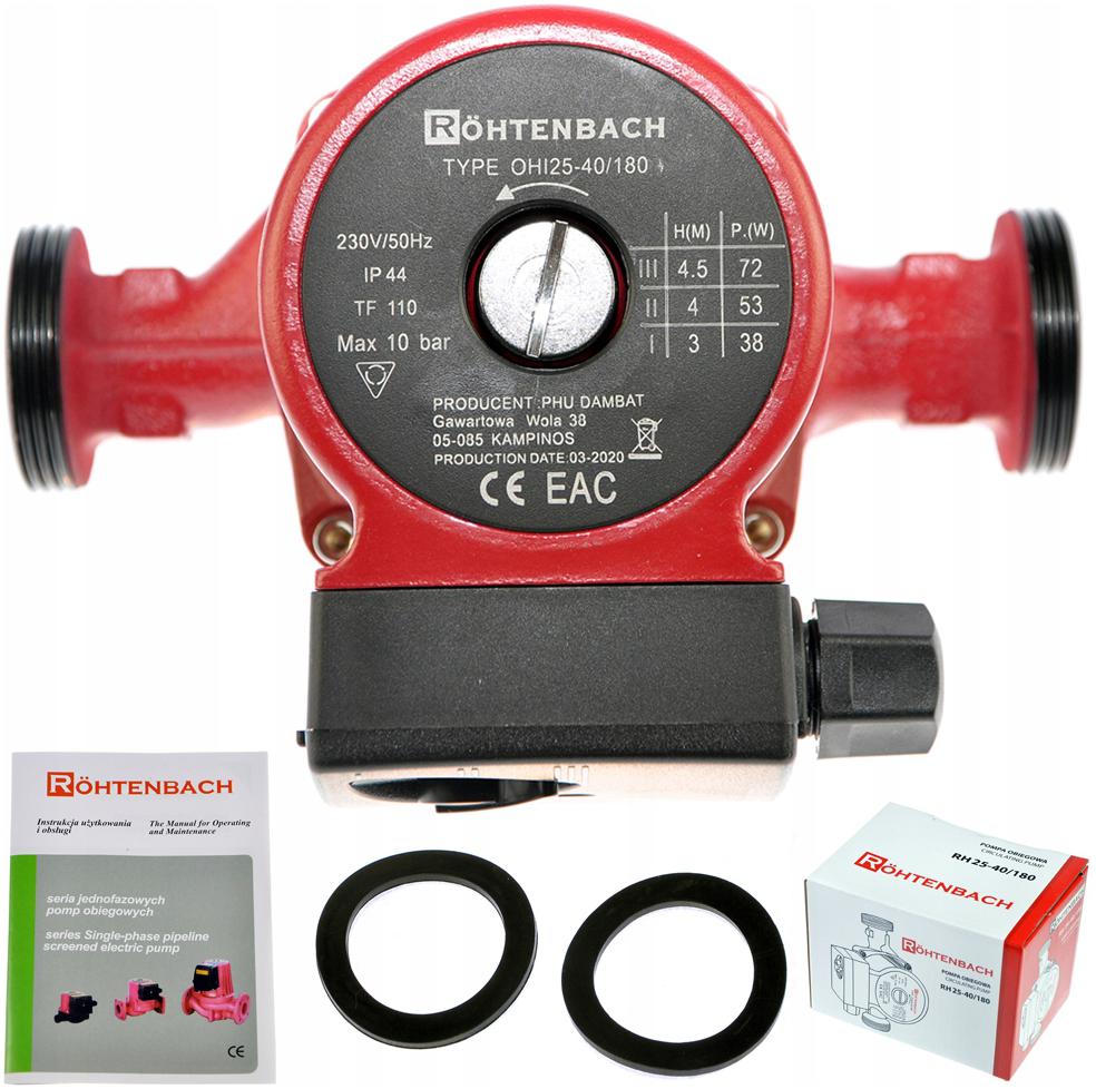 

Pompa Obiegowa Rohtenbach Rh 25-40/180 Ibo Dambat