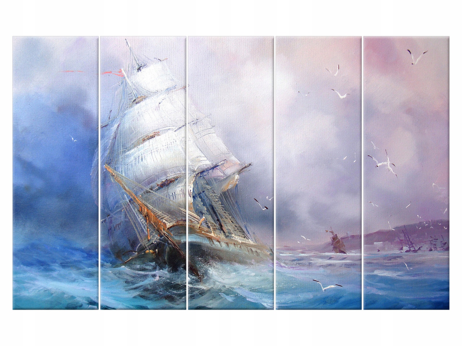 

Obraz 100x63 Statek Żaglowiec Oryginalny Płótno