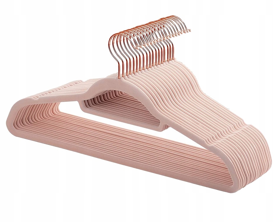 Premium Značkové Protiskluzové věšáky na oblečení Velurový věšák 50 Ks Sn