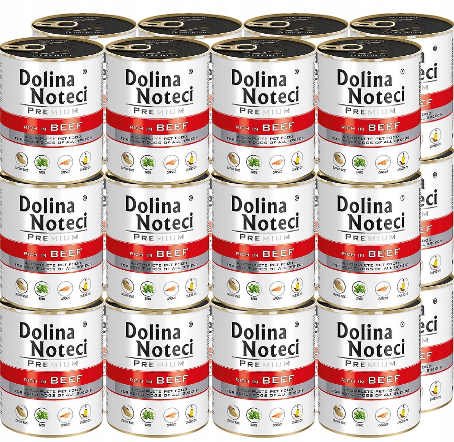 Levně Dolina Noteci Premium vlhké krmivo pro psy bohaté na hovězí maso 24x800 g konzerva