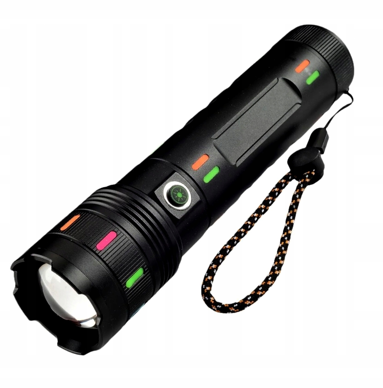 Výkonná Led svítilna Powerbanka Usb-c Zoom Indikátor nabití IPX5 25 cm