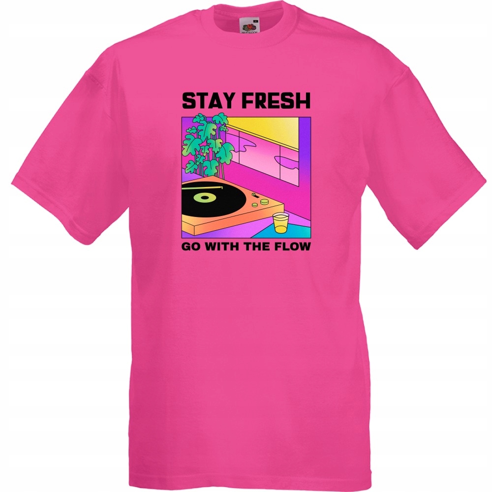 

Koszulka stay fresh go with the flow L fuksja