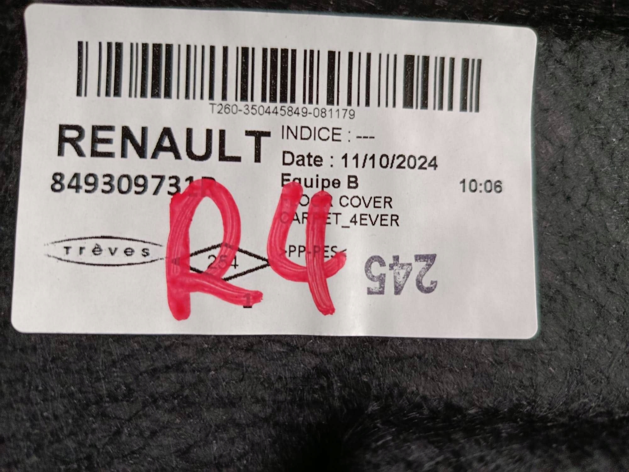 boot upholstery WKLAD side mats rear part Renault 4 849309731R