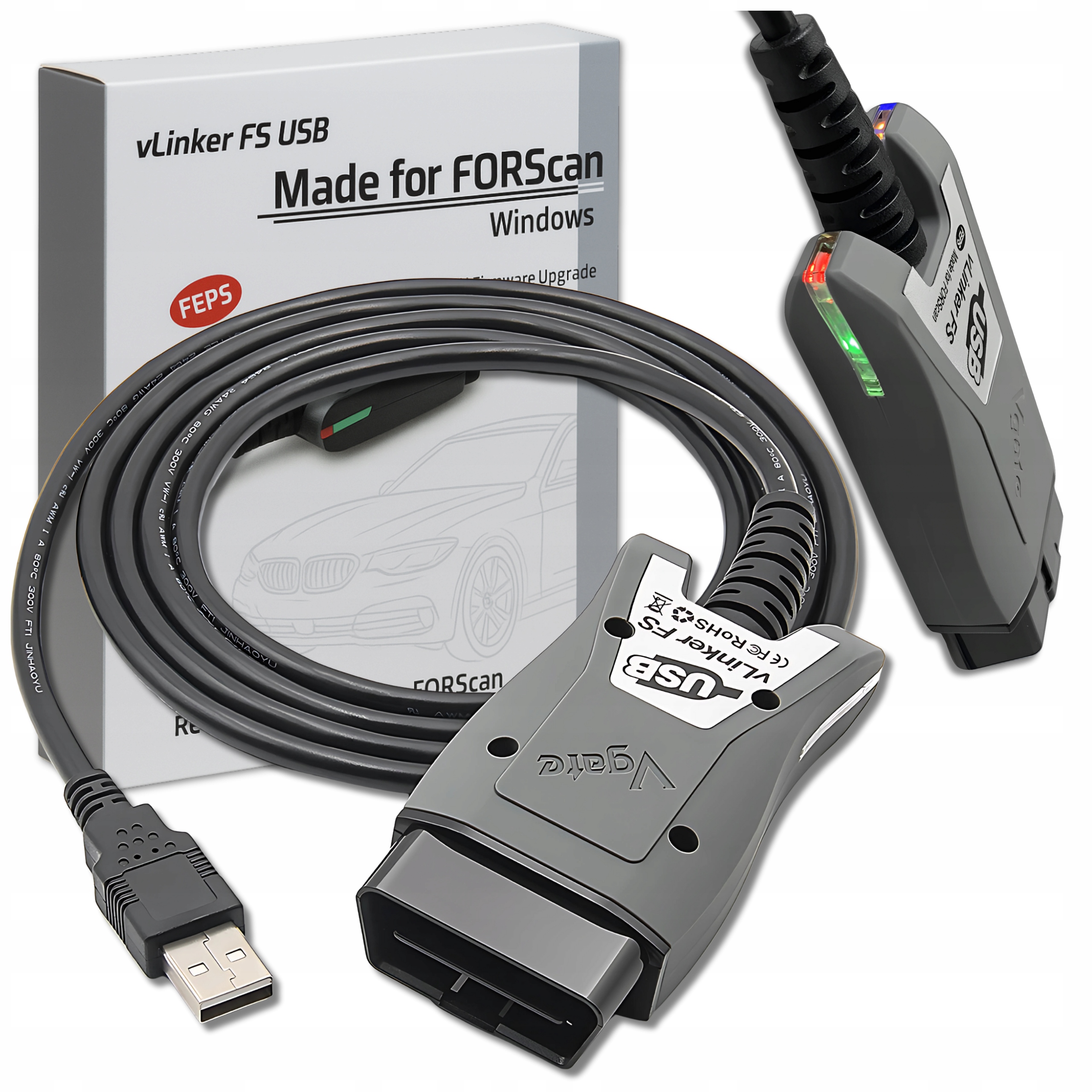 Vgate vLinker Fs Usb ForScan Ford Can Multiecuscan Fiat/alfa/lancia Can