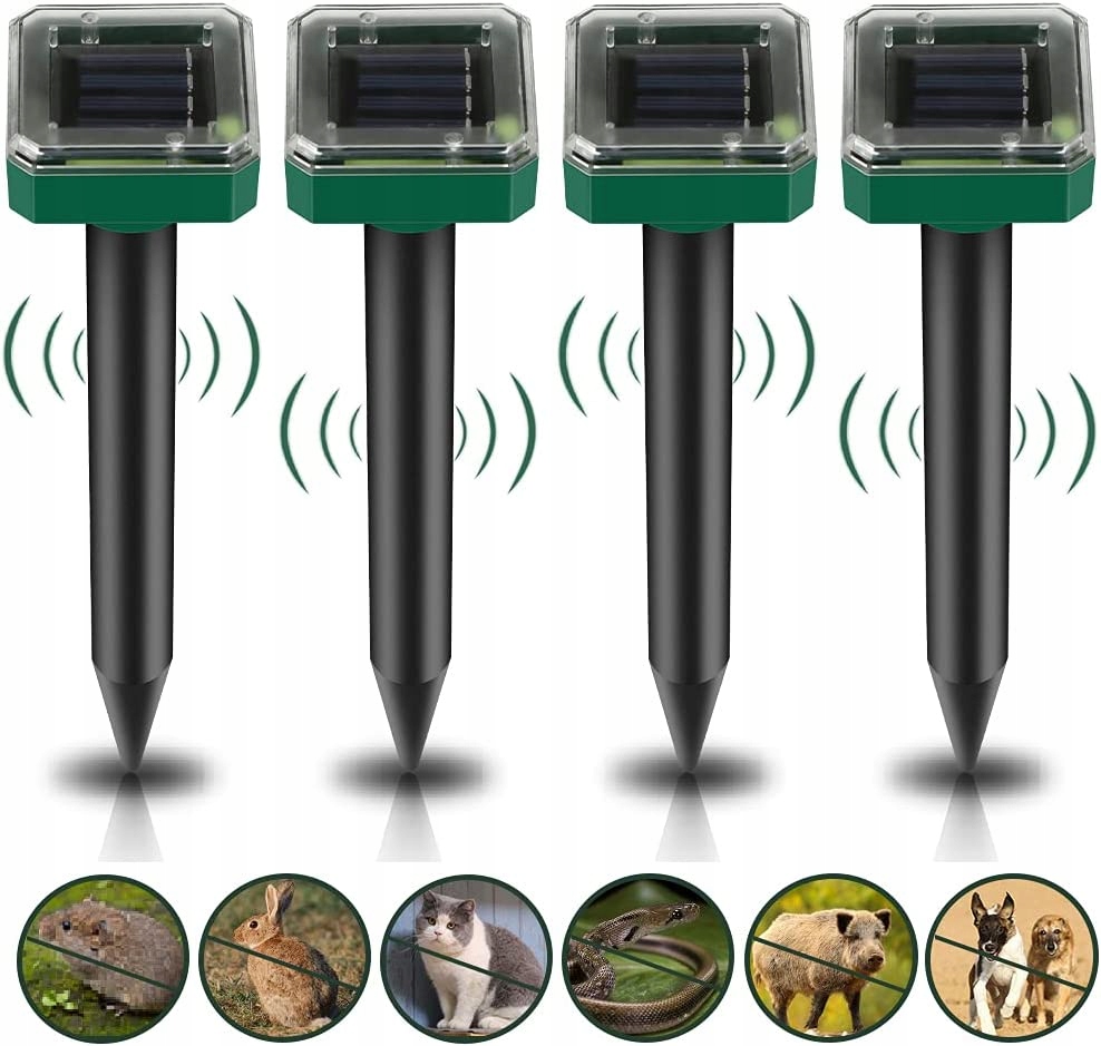 

Silny Odstraszacz Kretów Gryzoni Solarny 4 sztuki
