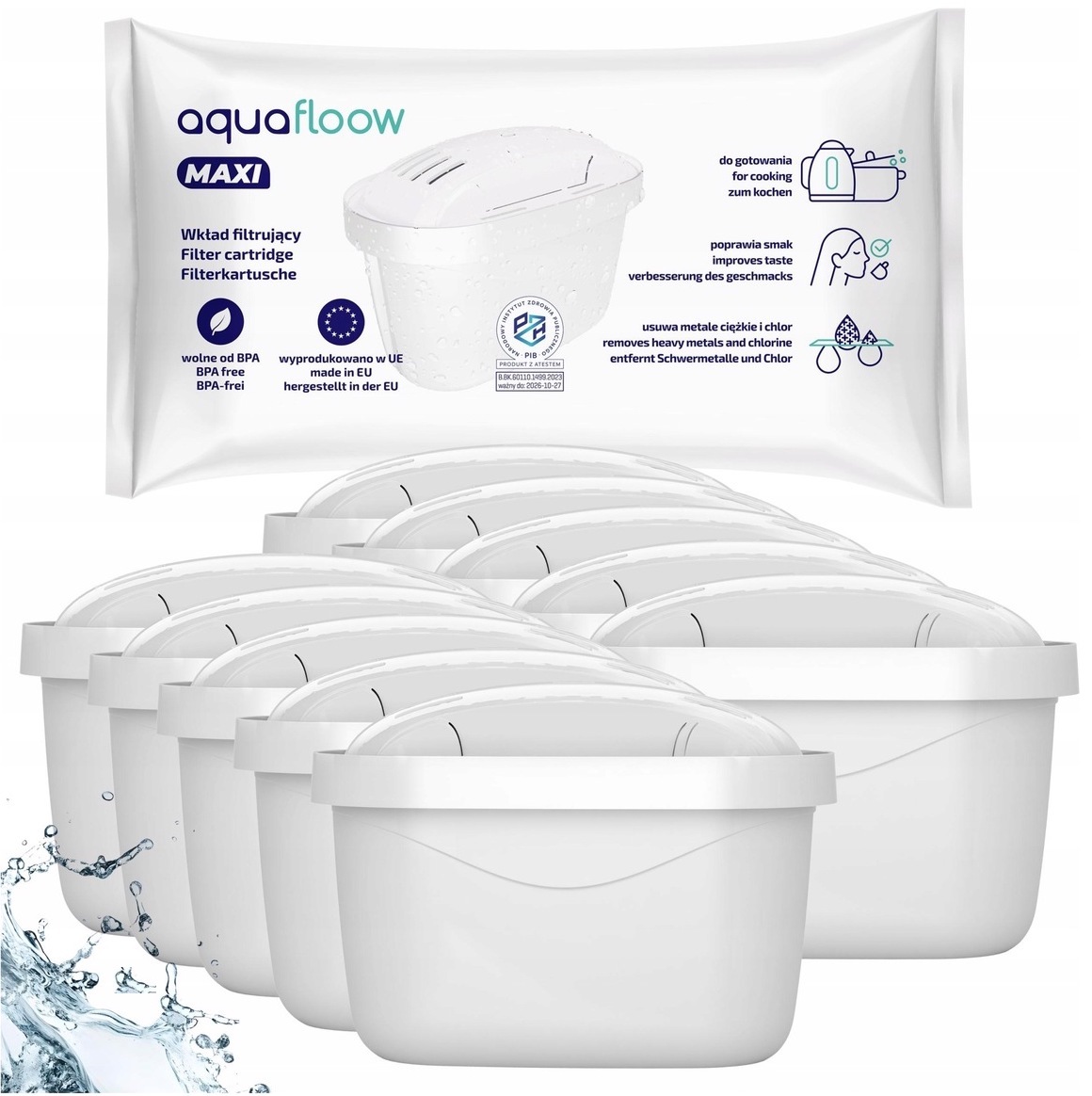 10x Filtry Maxi filtr do wody do dzbanek filtrujący Brita Dafi Aquaphor